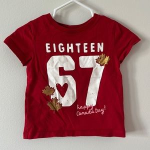Joe Fresh Canada Day T-shirt. Toddler 1 Year.